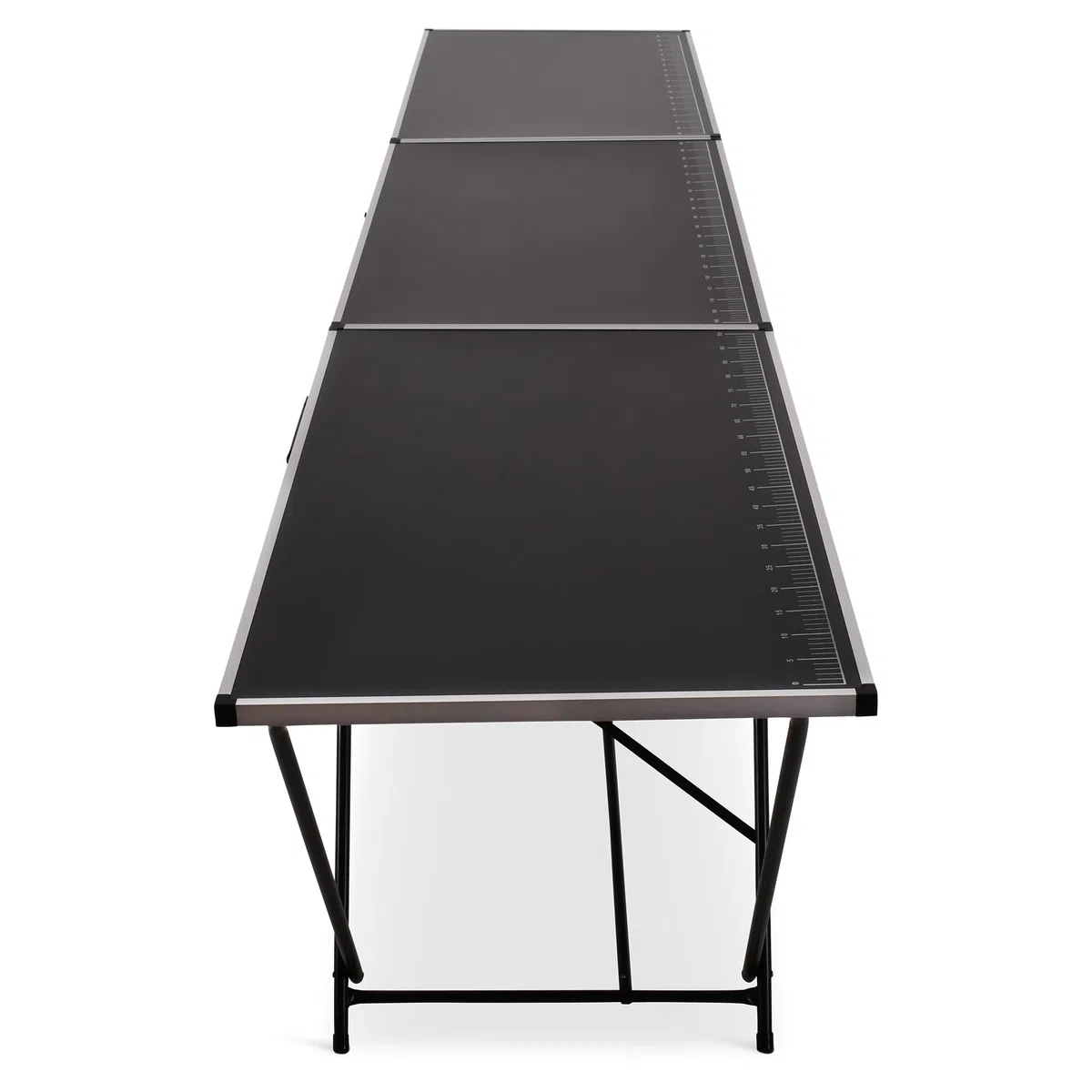 Raburg Tapeziertisch, einteilig, Alu Multifunktionstisch, Arbeitstisch klappbar, 300x60x77, bis 30 kg belastbar, Zentimeter-Skala 290 cm, Heimwerken Flohmarkt Tapezieren Hobby Renovieren, Stan