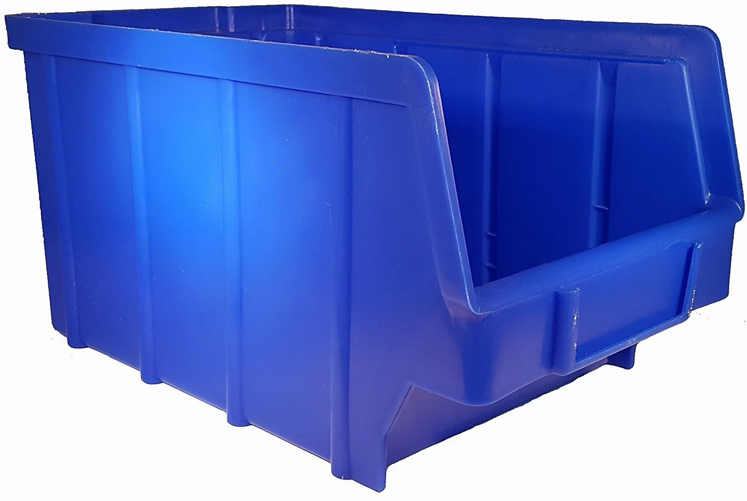 S&S-Shop 10 Stück Stapelboxen – blau – Größe 3 ( 145 x 248 x 127 mm ) - stapelbar / Sichtbox / Regalbox / Lagerbox