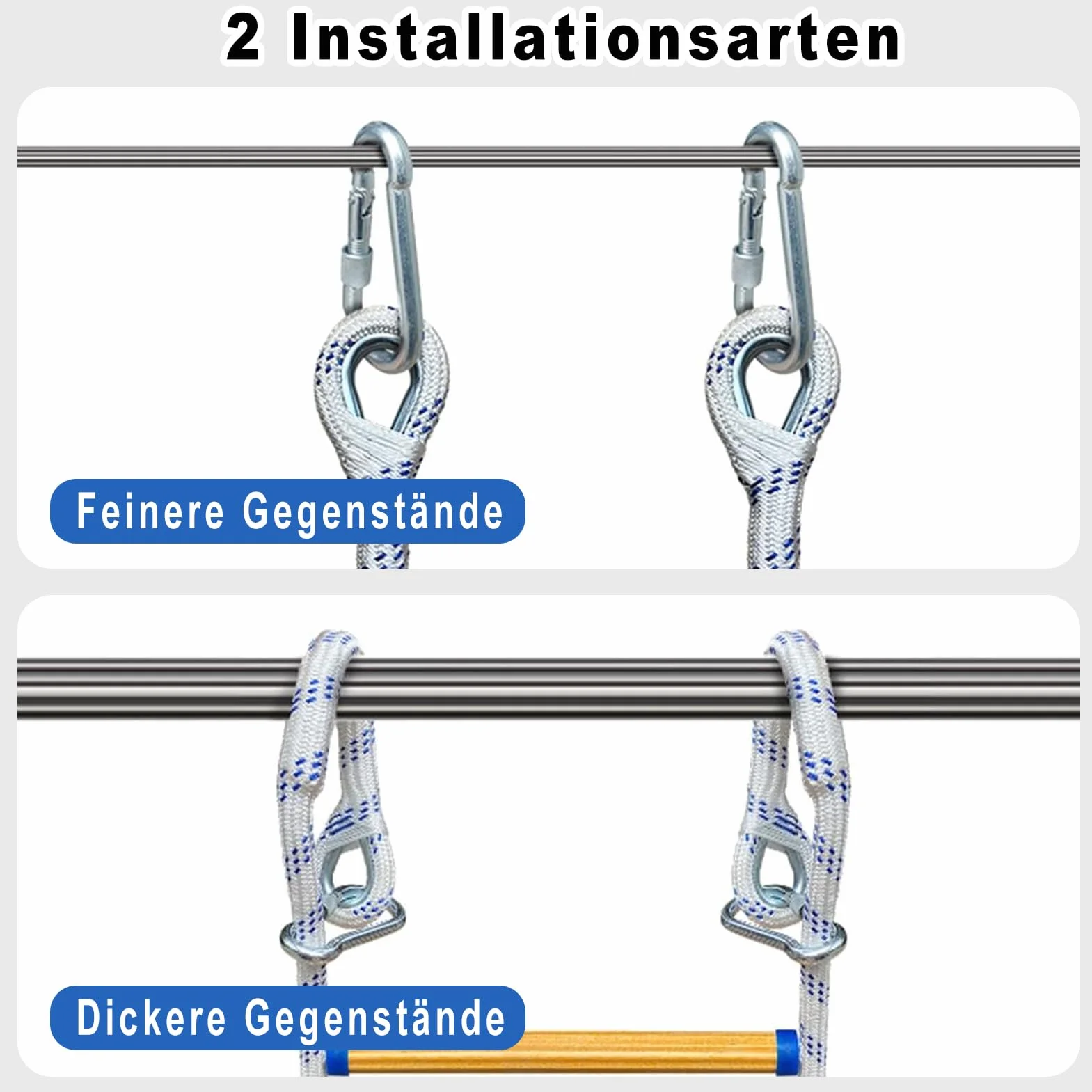 Strickleiter Feuerfeste, 5m Schwer Entflammbare Feuerleiter Sicherheitsleitern mit Karabinern, Feuerleitern Schnellen für Outdoor Balkon Fenster,2-5 Stockwerke | Sicherheitsleitern mit Karabinern, Feuerleitern Schnellen für Outdoor Balkon Fenster,2-5 Stoc
