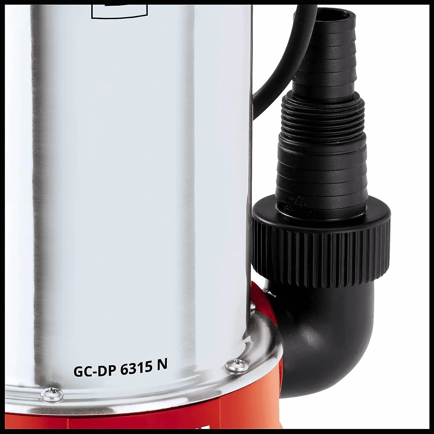 Einhell GC-DP 6315 N Schmutzwasserpumpe (630W, Ø15 mm Fremdkörper, 17.000 L/h Förderleistung, Schwimmerschalter, Tragegriff, integr. Kabelaufwicklung)