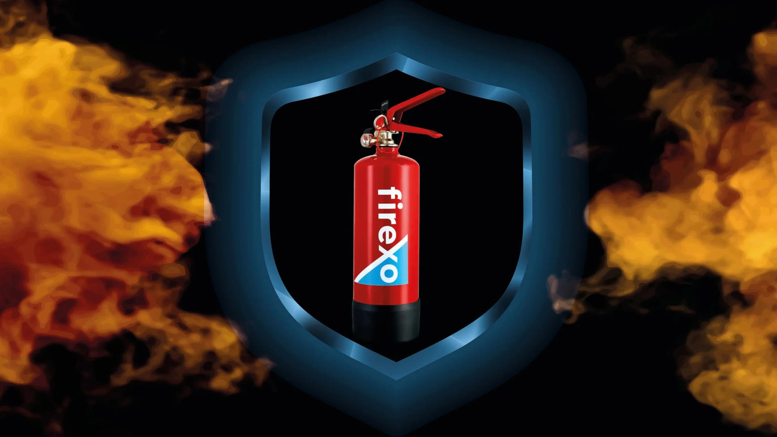 Firexo Kleiner Feuerlöscher (2 Liter) – alle Arten von Feuer – Mehrzweck-Feuerlöscher für zuhause, Küche, Grill, Zuhause und Büro