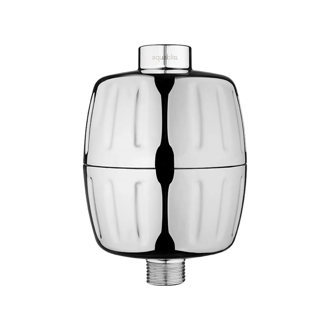 AquaBliss HD HEAVY DUTY High Output Duschfilter - Neueste Superior Advanced 30x Filtermedien - Universeller mehrstufiger Duschkopffilter für Chemikalien, Chlor, Pestizide (SF500) - Chrom