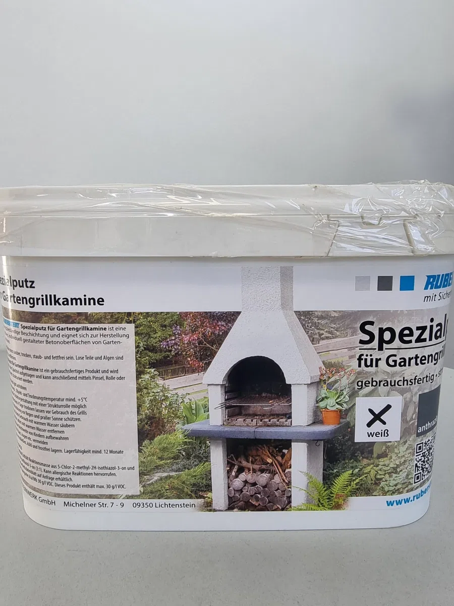 Ruberstein Spezialputz für Gartengrillkamine, 10 kg, beige, direkt vom Hersteller