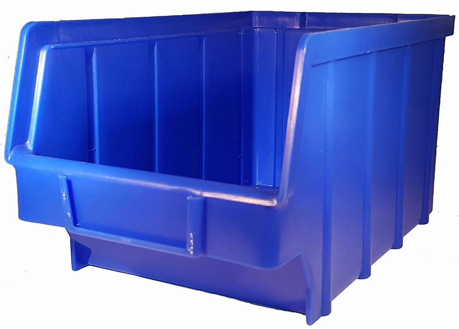 S&S-Shop 10 Stück Stapelboxen – blau – Größe 3 ( 145 x 248 x 127 mm ) - stapelbar / Sichtbox / Regalbox / Lagerbox
