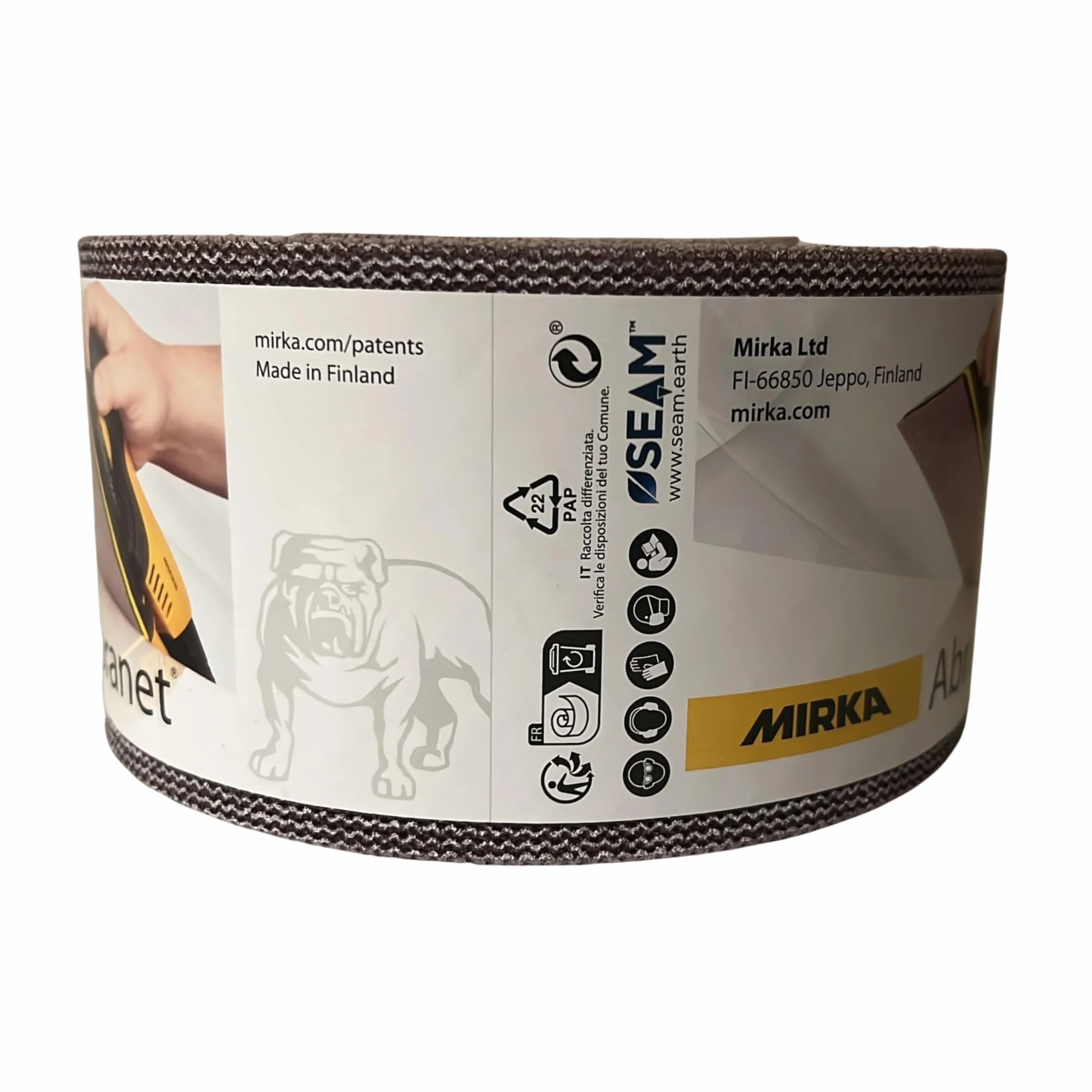 Mirka Abranet Schleifrolle 75 mm x 10 m Klett Korn P80 | Netz-Schleifrolle mit Klett für staubarmes Schleifen von Holz Spachtel Lack Kunststoff hohe Flexibilität langlebig