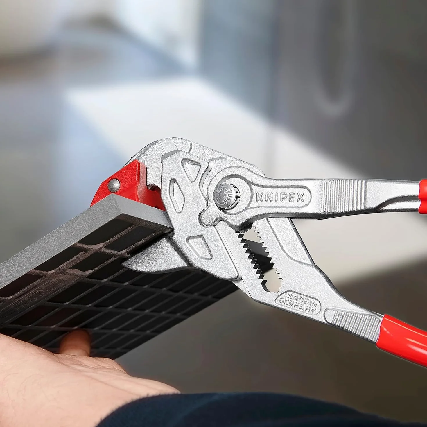 KNIPEX Fliesenbrechzange verchromt mit Kunststoff überzogen 250 mm, 91 13 250