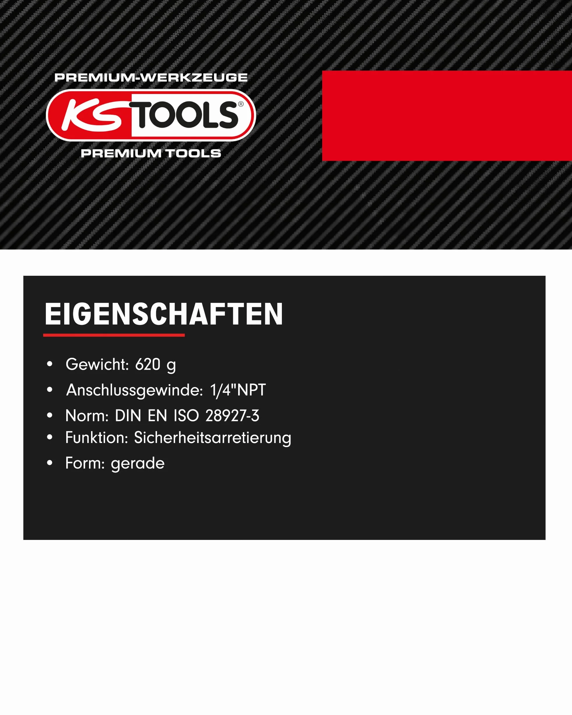 KS Tools Stabschleifer Druckluft 515.5410 6mm I Geradschleifer mit Drehzahl-Regulierung I Für HM-Fräser, Mini-Trennscheiben und Steinschleifkörper I 23.000 U/min
