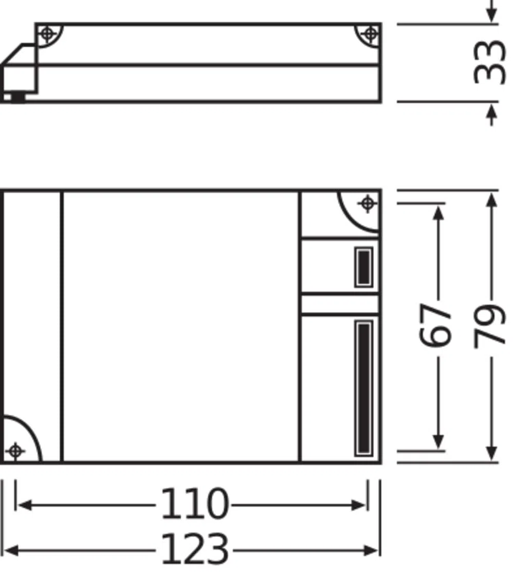 Osram Leuchtmittel Vorschaltgerät QT-M2x26-42/220-240S, 2x26-42W, T16, T16-R, T26, Warmweiß, 2 Stk, A2 Effizienz, IP20
