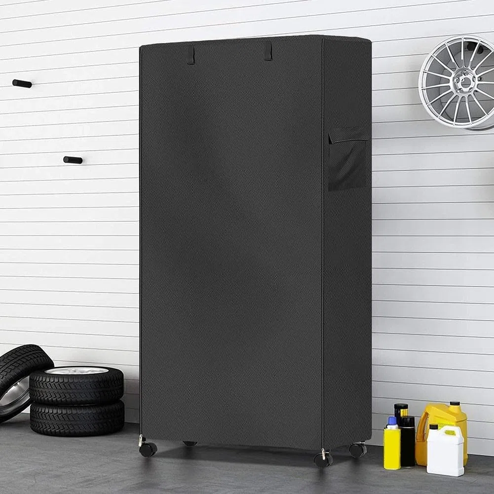 Draht-Regalabdeckung, 420D, strapazierfähig, staubdicht, für den Außenbereich, Standregal-Abdeckungen, 92 x 46 x 183 cm