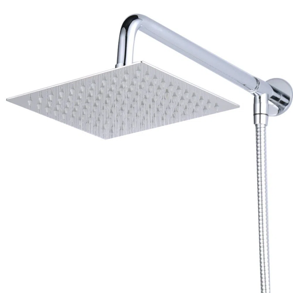 25cm Quadrat Luxus Regendusche Einbauduschköpfe Edelstahl Duschkopf aus Edelstahl Spiegeleffekt Hochglänzend