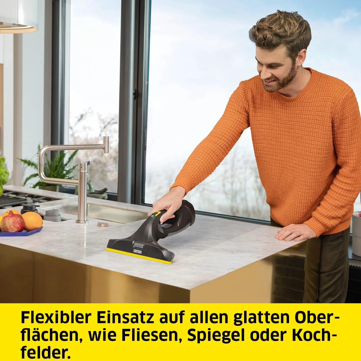 Kärcher WV 5 plus N Black edition, Akkulaufzeit: 35min, 2 Absaugdüsen - schmal/breit, Sprühflasche mit Mikrofaserbezug, Fenstereiniger-Konzentrat 20ml