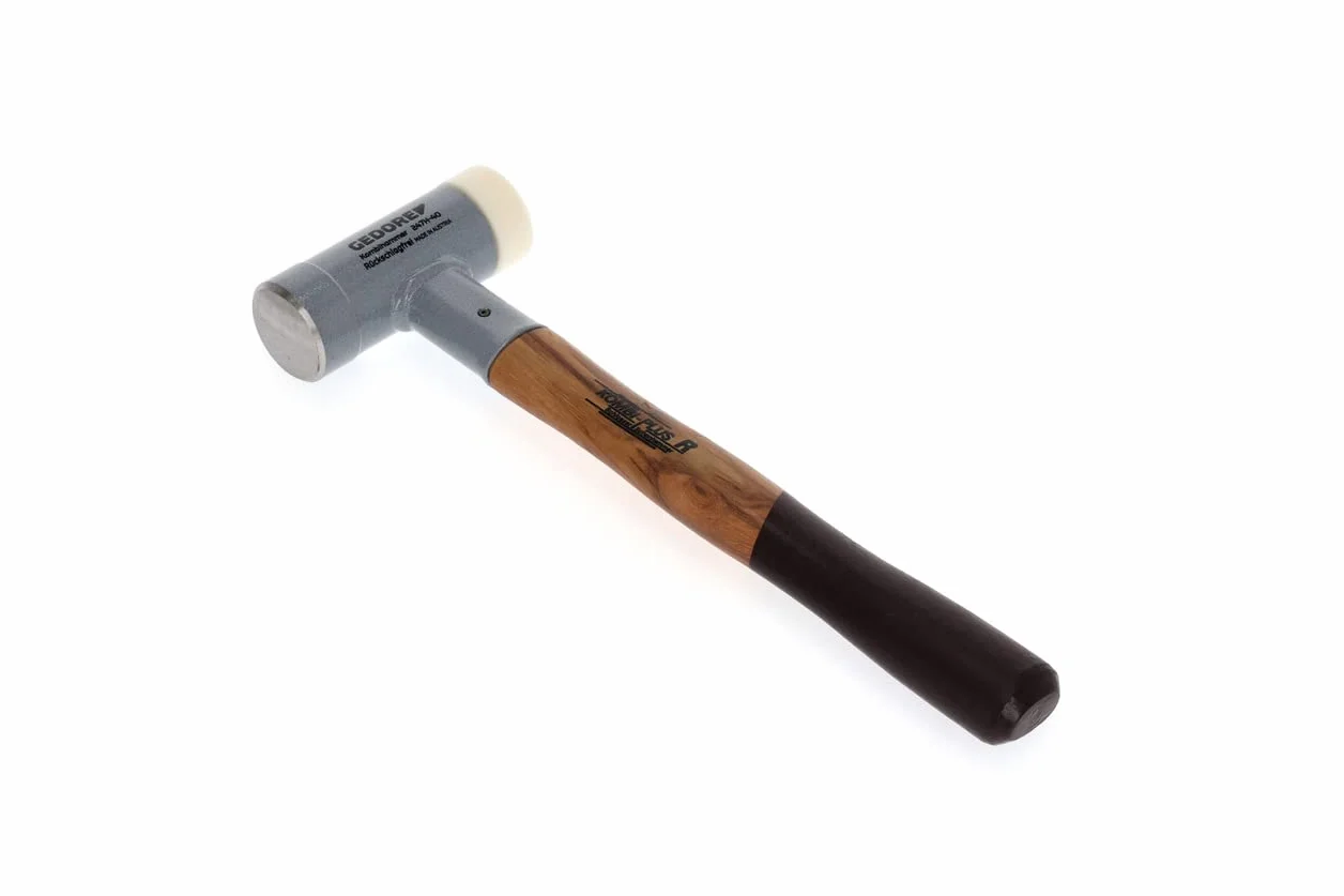 GEDORE KOMBI-PLUS R Hammer, mit Holzgriff, Schon-/Schlosserhammer, Ø 40 mm, rückschlagfrei, Hickorystiel, 247 H-40