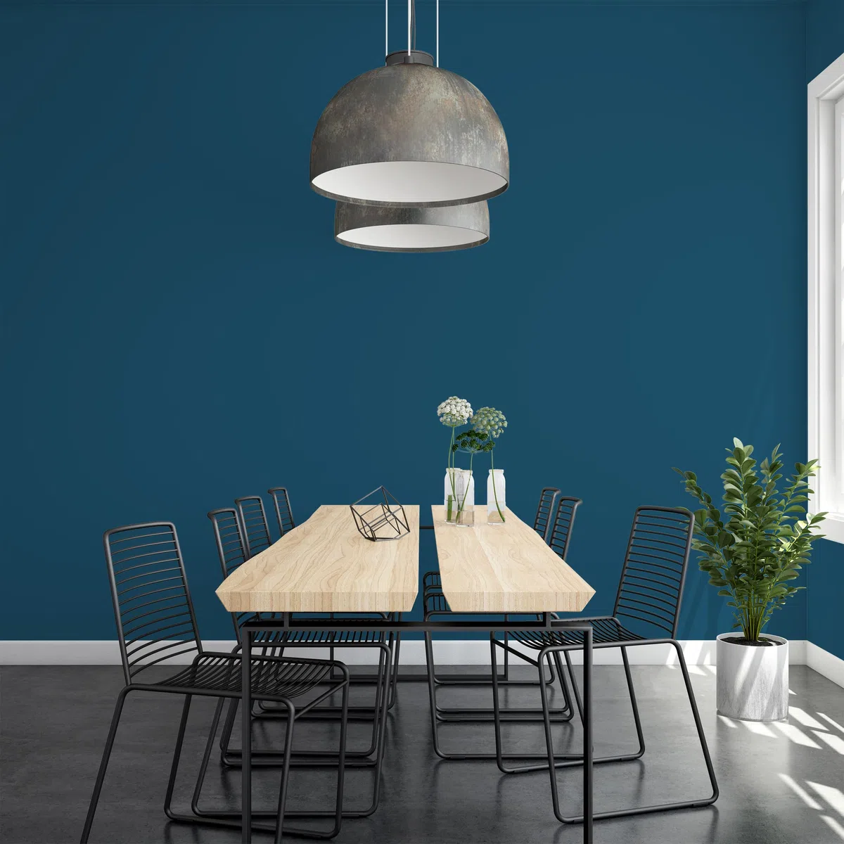Latexfarbe 2L Marineblau – Matte Innenfarbe für Wand & Decke, Klasse 3, Hohe Deckkraft, Scheuerfest