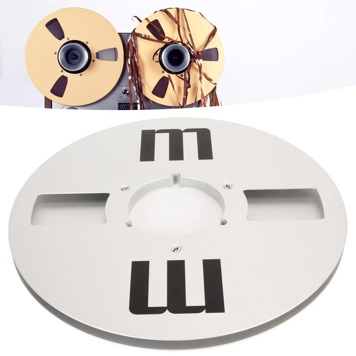 Aufwickelspule, 1/4 10 Zoll Leere Bandspule, Universelles Offenes Bandspulen-Tonband-Leerspulen-Öffnungsmaschinenteil aus Aluminiumlegierung für Reel-to-Reel-Kassettenspieler