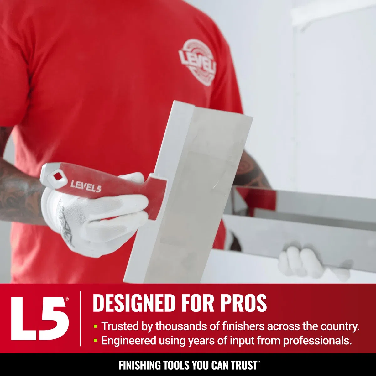 "Pro Grade Edelstahl Mud Pfannen | Level 5 Werkzeuge 14" rot"