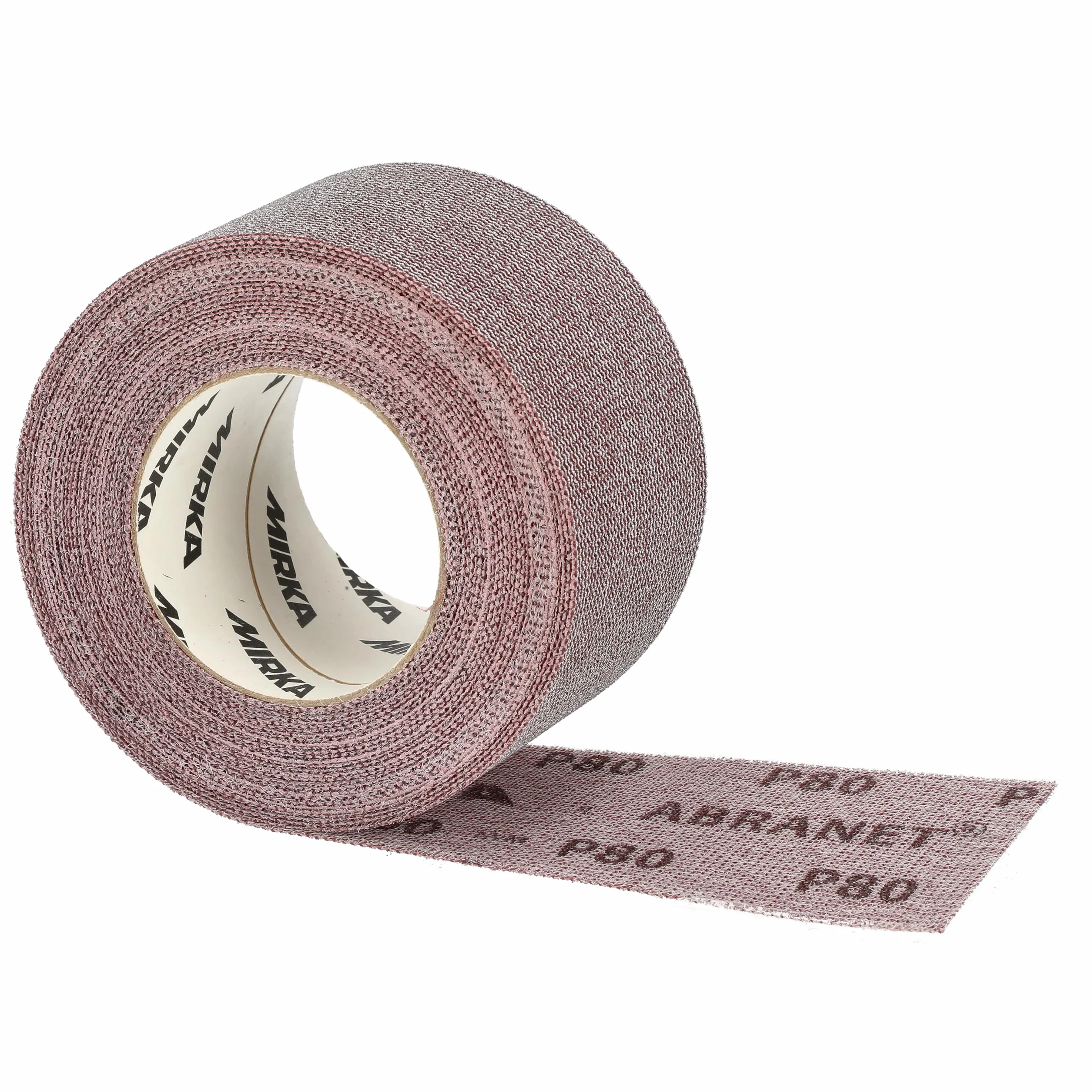 Mirka Abranet Schleifrolle 75 mm x 10 m Klett Korn P80 | Netz-Schleifrolle mit Klett für staubarmes Schleifen von Holz Spachtel Lack Kunststoff hohe Flexibilität langlebig
