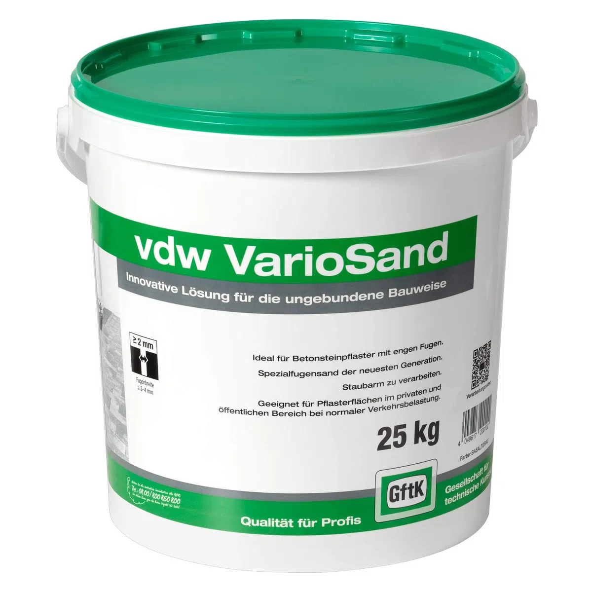 VarioSand Basaltgrau 25kg Fugensand für enge Fugen von 2-4 mm