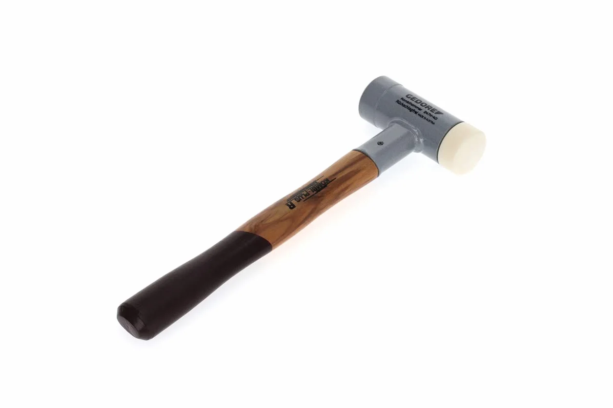 GEDORE KOMBI-PLUS R Hammer, mit Holzgriff, Schon-/Schlosserhammer, Ø 40 mm, rückschlagfrei, Hickorystiel, 247 H-40