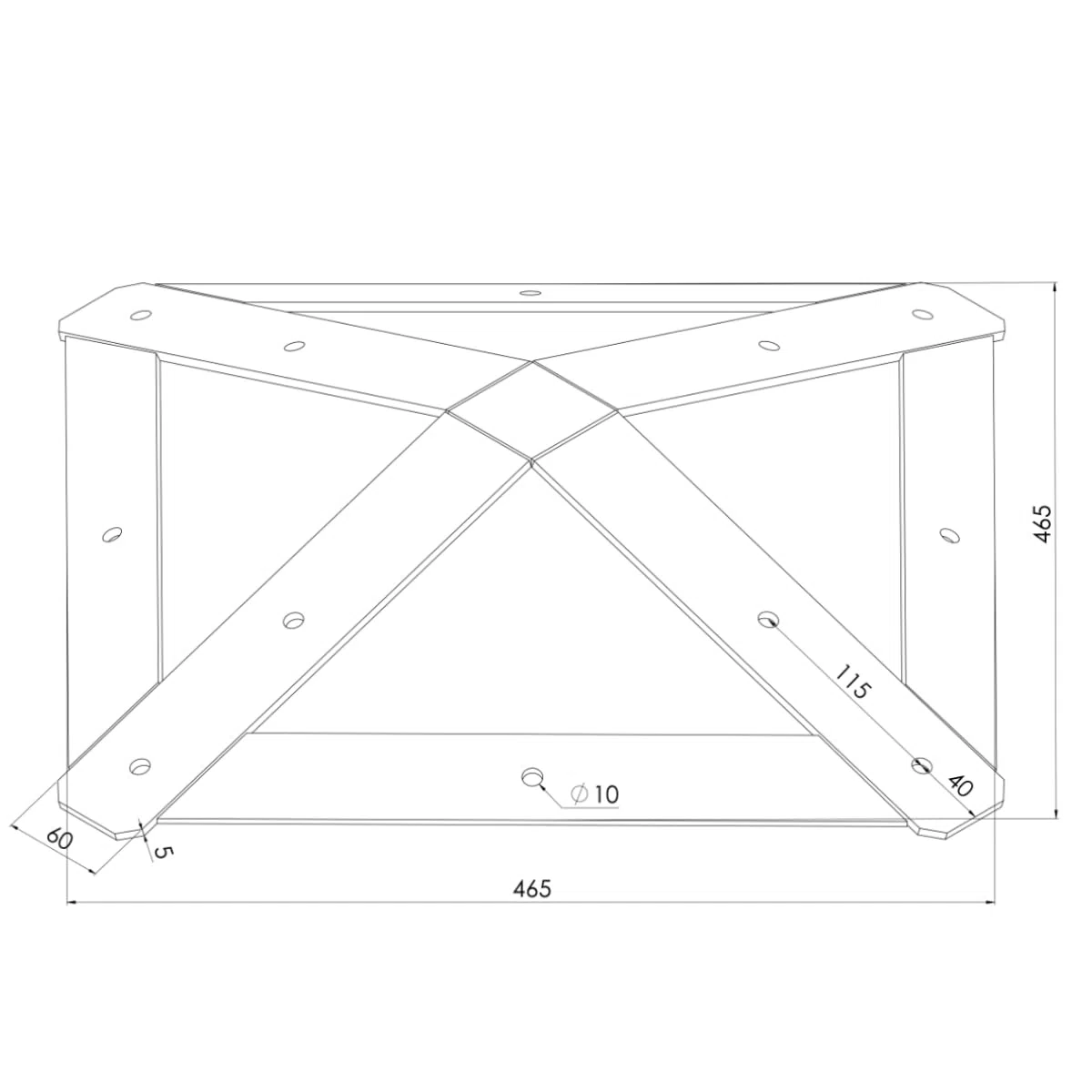 Dachverbinder für Pavillon (4-Eck)