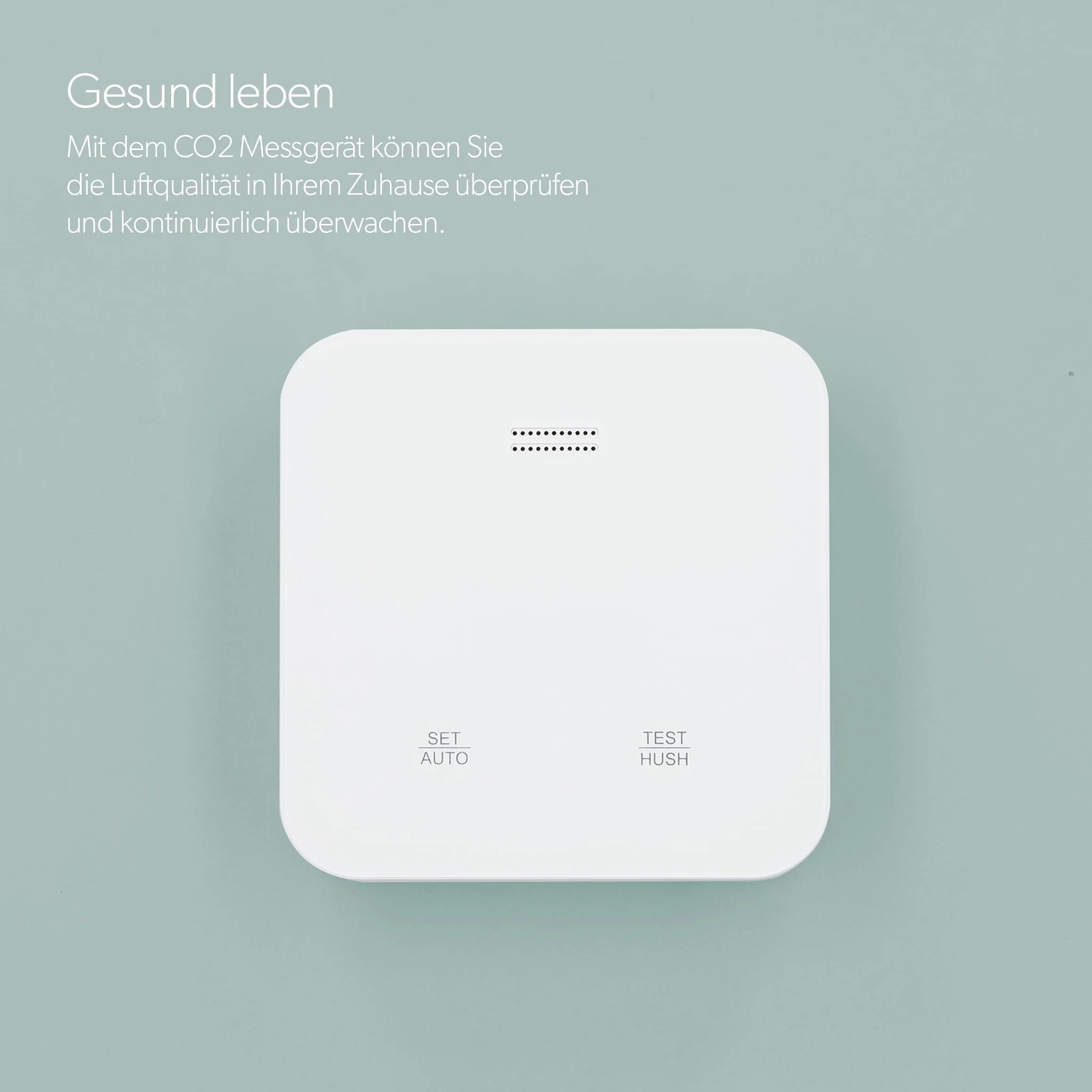 UNITEC CO2 Messgerät, Kohlendioxiderkennung, Temperatur- und Feuchtigkeitserkennung, mit Ampelanzeige und Sprachalarm, CE Kennzeichen