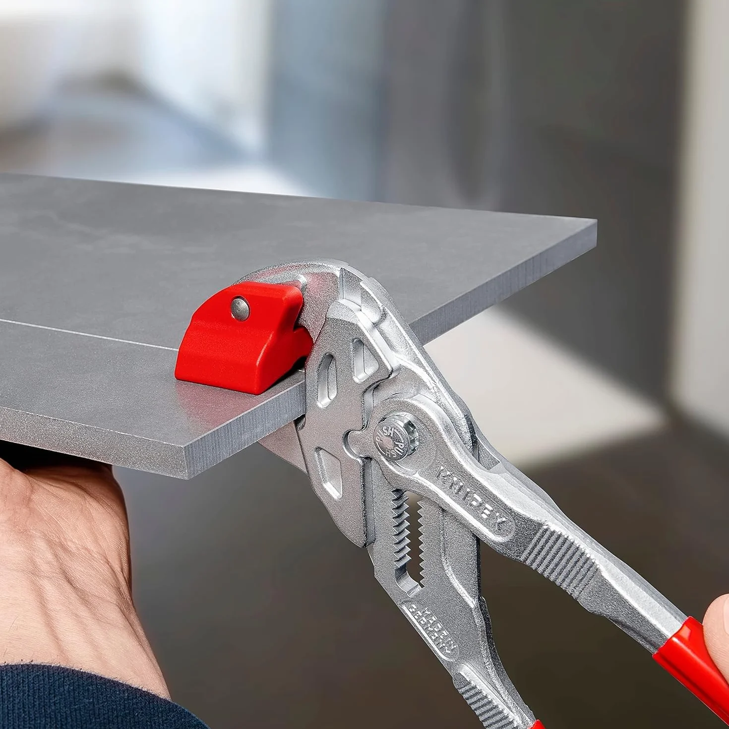 KNIPEX Fliesenbrechzange verchromt mit Kunststoff überzogen 250 mm, 91 13 250