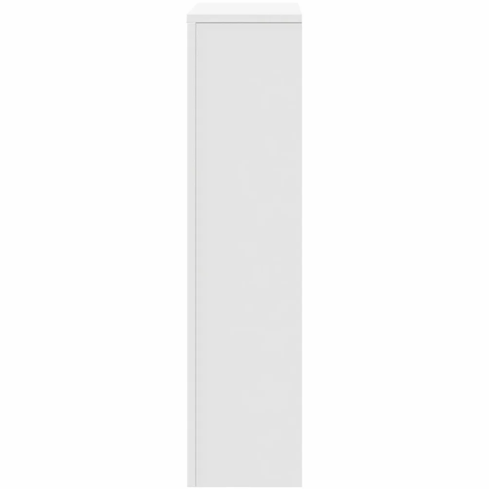 vidaXL Heizkörperverkleidung, Heizungsverkleidung Modernes Latten-Design, Heizkörperabdeckung für Wohnzimmer, Heizungsabdeckung, Weiß Holzwerkstoff