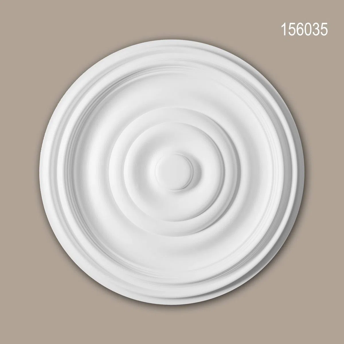 Profhome 156035 Deckenrosette Stuckrosette Ø 48,5 cm | Premium Polyurethan Hartschaum | Klassische Lampenrosette Zeitloses Design | Vorgegrundiert Weiß | Innen & Außen