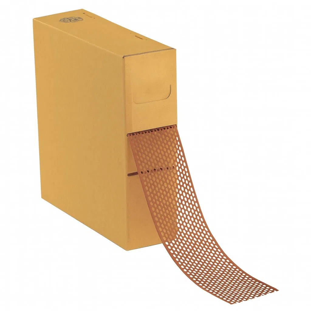 PVC-Traufenlüftungsgitter, 60 Meter Profi-Rolle, Vogelschutz und Dachraumbelüftung (50 mm braun)