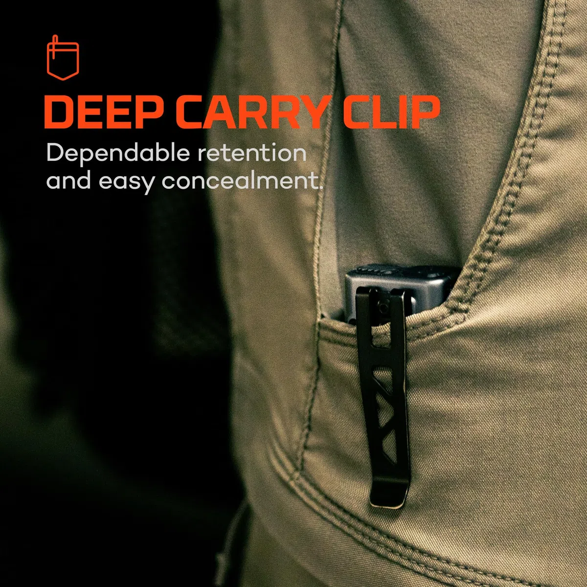 NEBO Edge 2K Pocket Light - 2.000 Lumen Kompakte Taktische Taschenlampe, Dynamisches Wählrad, USB-C Wiederaufladbare Taschenlampe