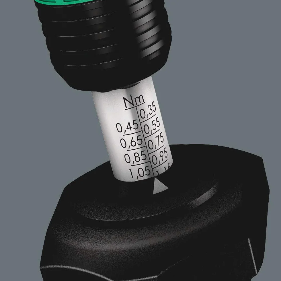 Wera 7441 einstellbarer Drehmomentschraubendreher mit Rapidaptor Schnellwechselfutter, 1/4 Zoll, 1,2-3,0 Nm, Kunststoff