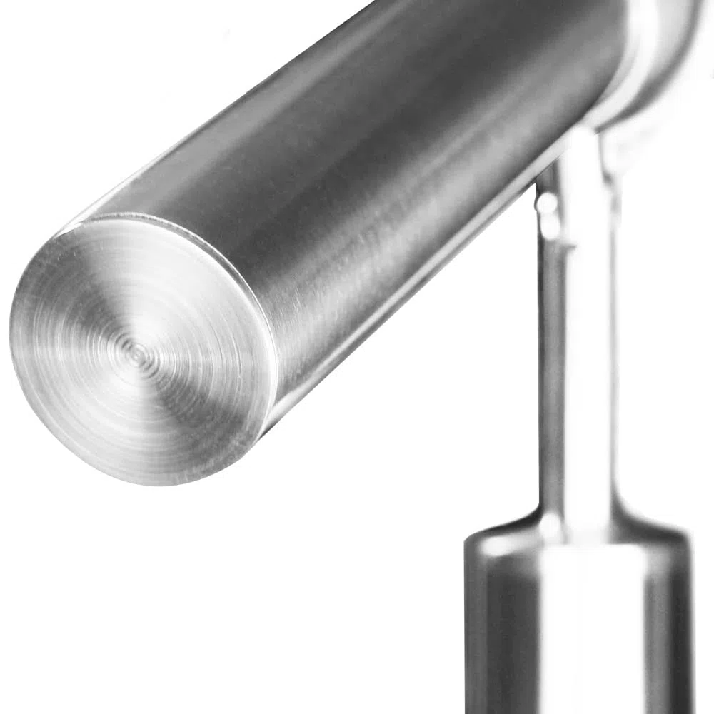 Edelstahl Handlauf Treppengeländer Geländer für Treppe Treppen mit Wandhalter seitliche Montage Wand Halterung Auswahl Länge mit Montagematerial Handläufe V2Aox, Länge:100 cm