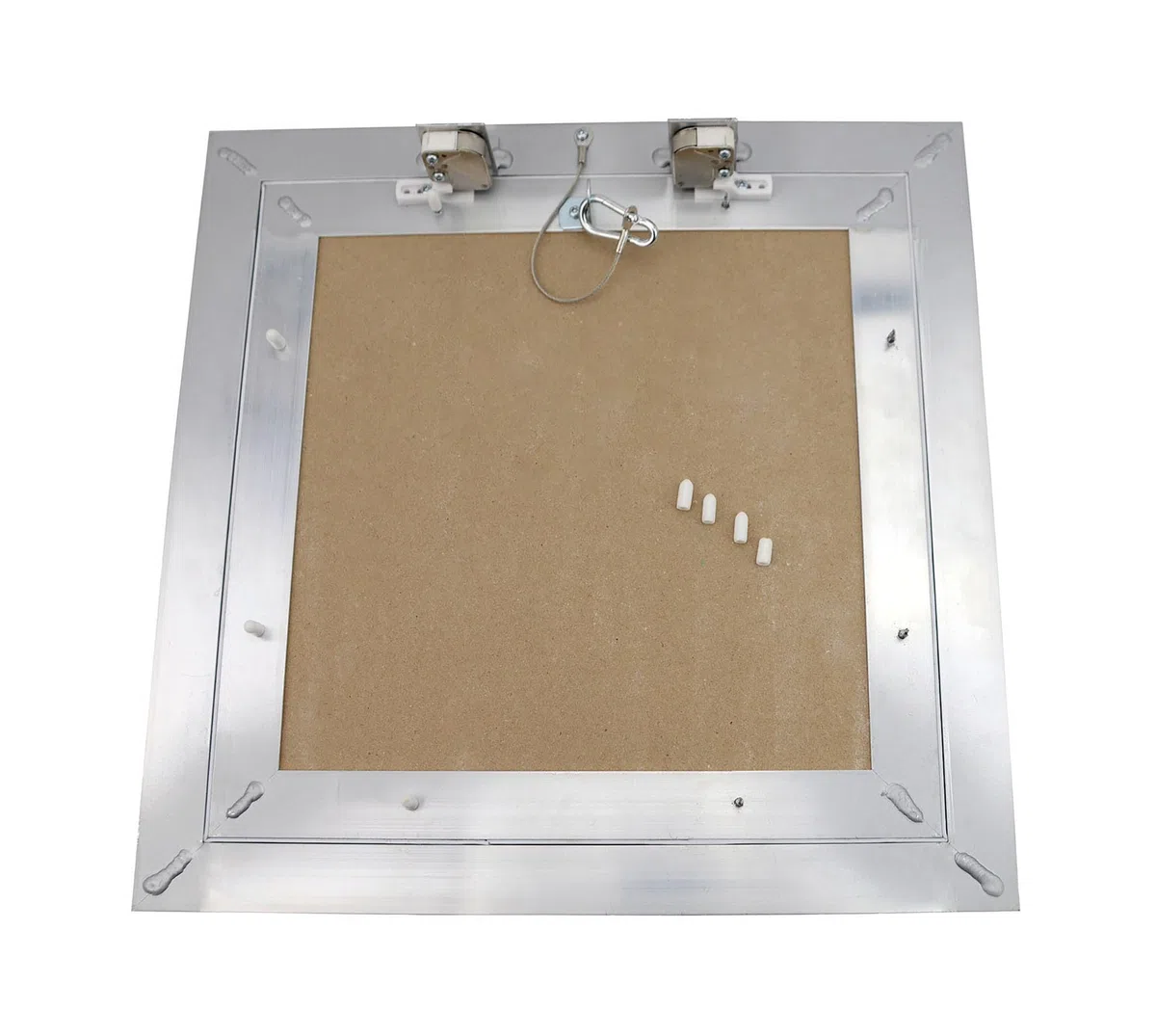 Heka Revisionsklappe 20 x 20 cm (200 x 200 mm) Alu/GK 25 mm aushängbar | Beide Hände frei zum Arbeiten – die ganze Öffnung steht dir offen