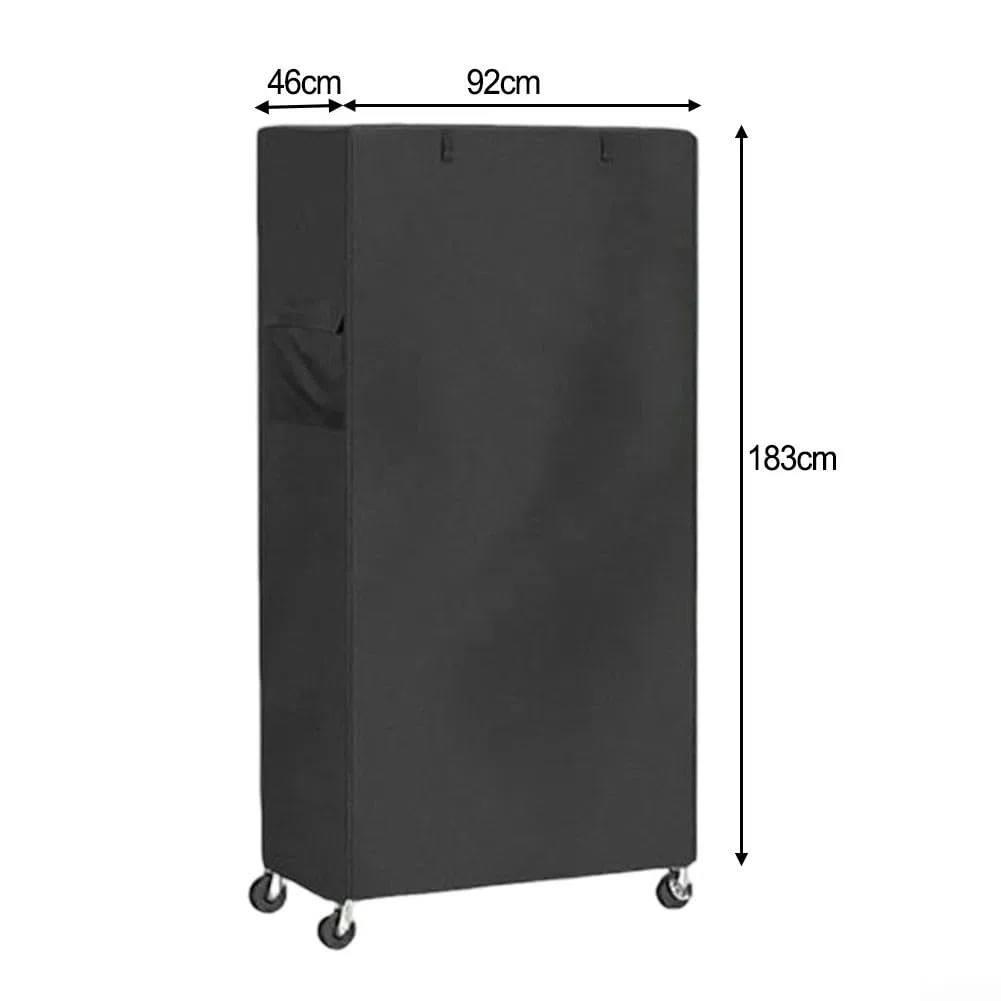 Draht-Regalabdeckung, 420D, strapazierfähig, staubdicht, für den Außenbereich, Standregal-Abdeckungen, 92 x 46 x 183 cm