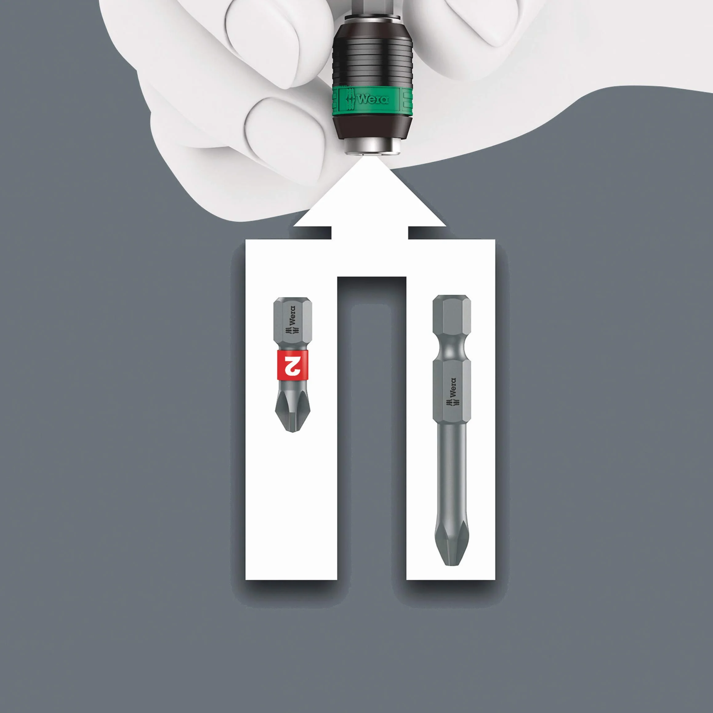 Wera 05051061001 Kraftform Kompakt 838 RA-R M Set 1, 15-teilig