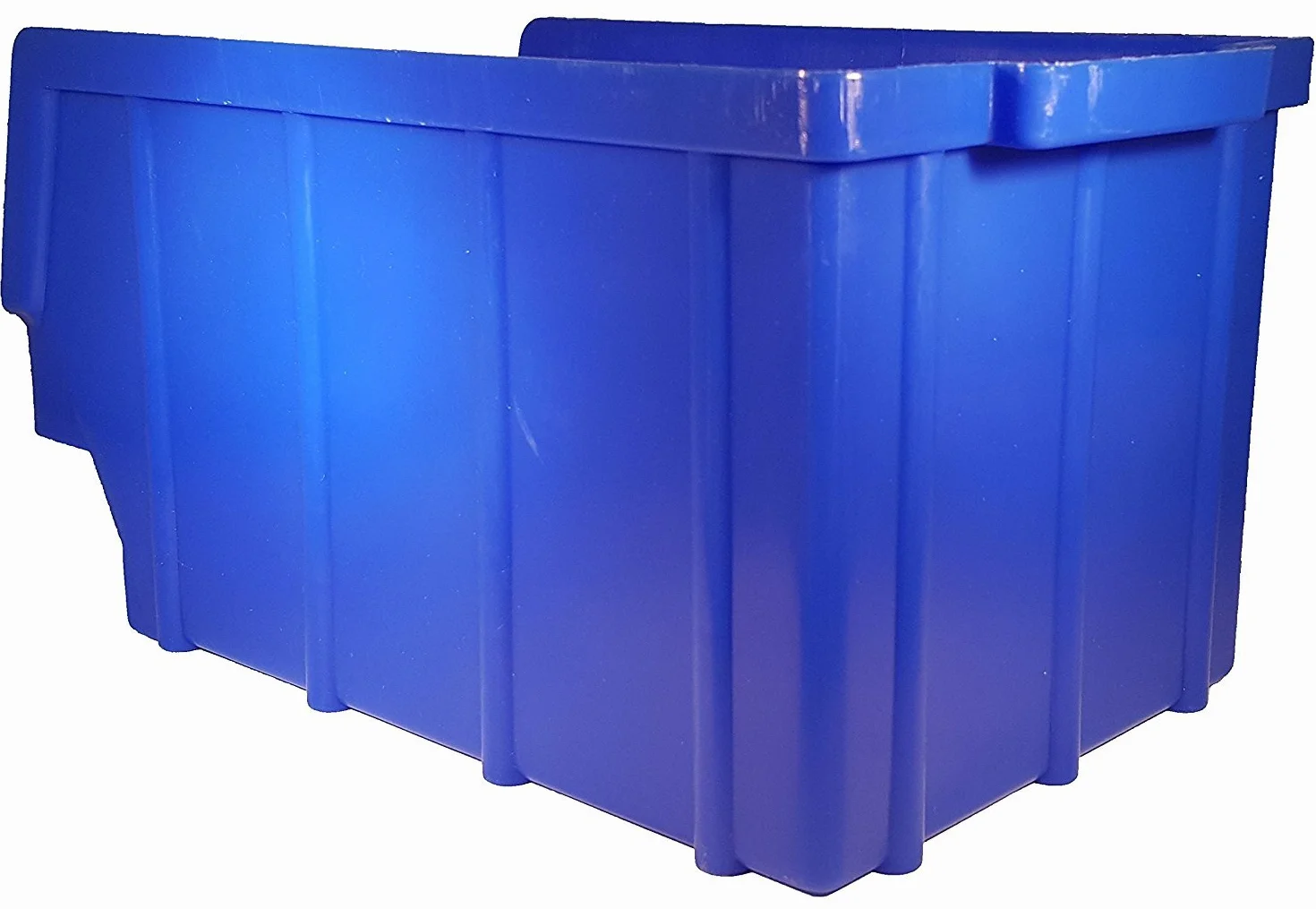 S&S-Shop 10 Stück Stapelboxen – blau – Größe 3 ( 145 x 248 x 127 mm ) - stapelbar / Sichtbox / Regalbox / Lagerbox