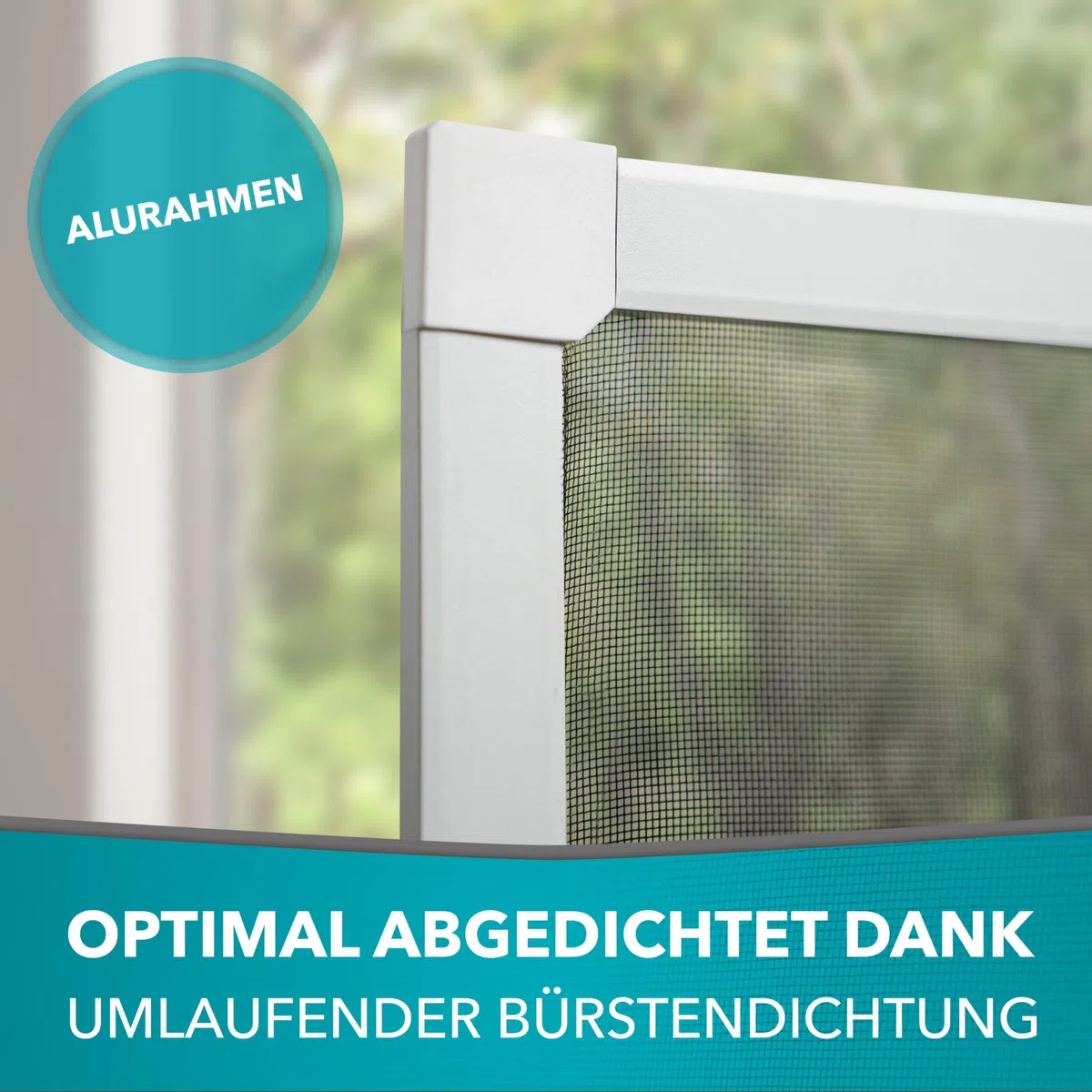 APANA Fliegengitter Fenster 130x240 cm weiß - Alurahmen & robustes Fiberglasgewebe – Insektenschutz ohne Bohren mit Bürstendichtung – montagefertig – Fliegennetz