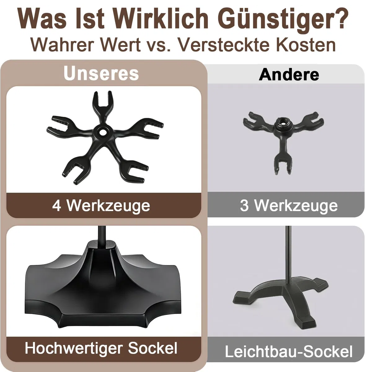 Amagabeli Kaminbesteck mit Messinggriffen, Schmiedeeisen und Halter, 67,3 cm, für drinnen und draußen, Feuerstelle, Ständer, Zange, Schaufel, Bürste, Schornstein, Schürhaken, Holzofen, Kaminzubehör