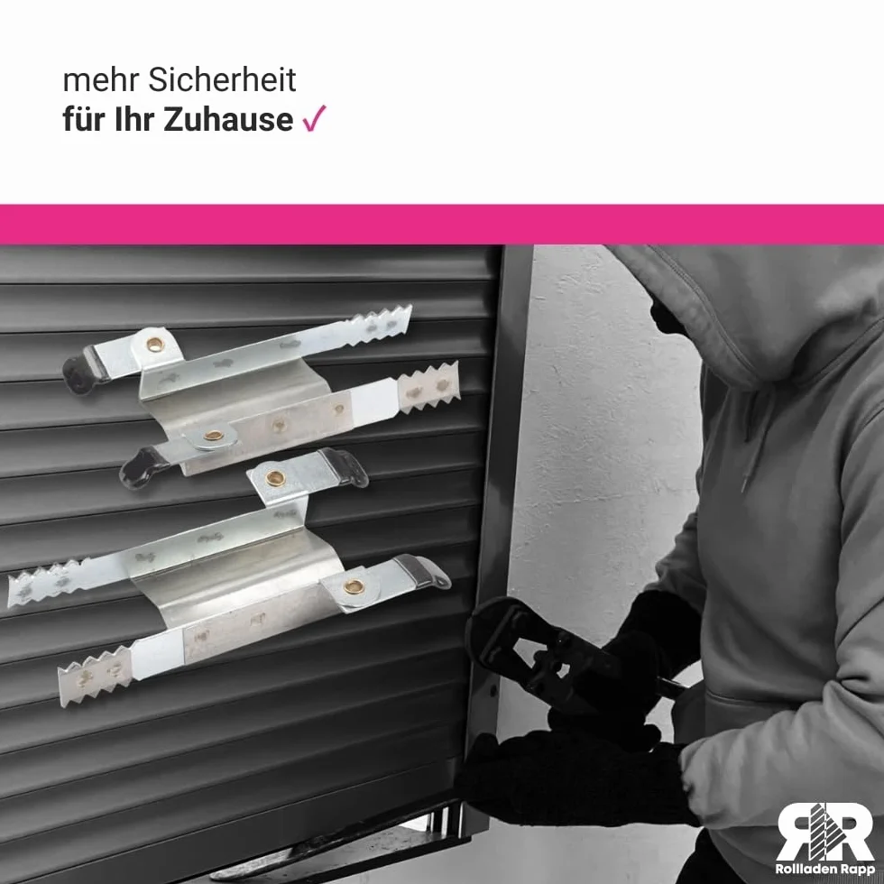 Effektive Rollladen Klemmsicherung - für Rollladen Einbruchsicherung - Kein Bohren, einfach einstecken - Einbruchschutz - 10 Stück im Set [5x685330]