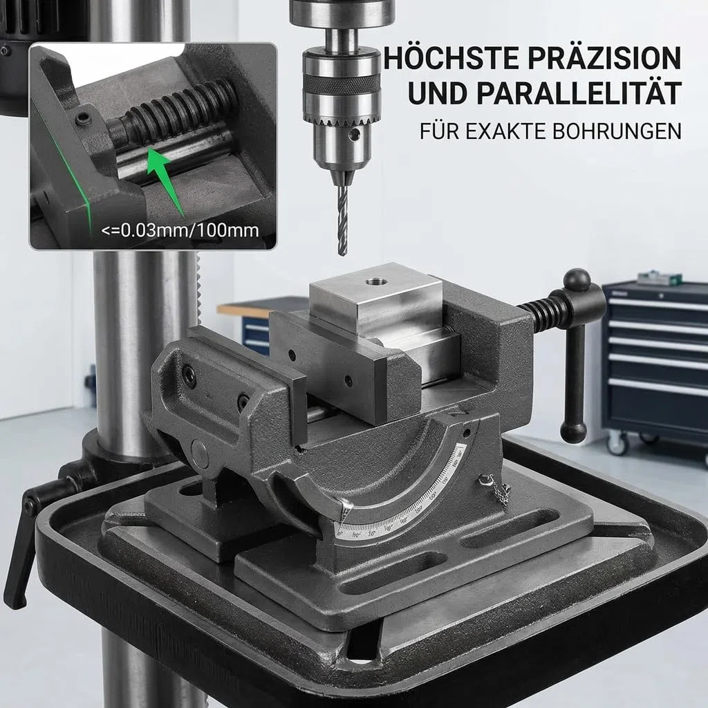 Bohrmaschinen Schraubstock, Maschinenschraubstock Kippbar Werkbank Klemmschraubstock Bohrmaschinen-Schraubstock Bohrschraubstock Schraubstockhalter Spannbankhalterung Vielseitiger Schraubstock