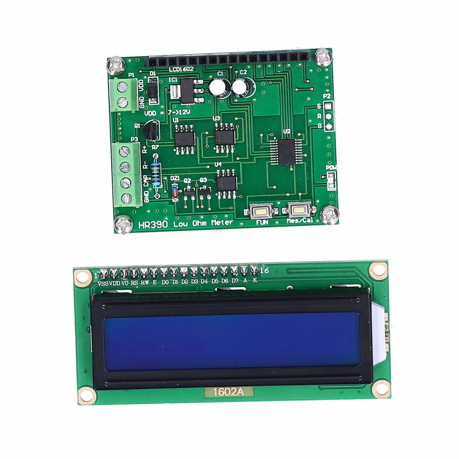Niederohmiges Ohmmeter, Milliohmmeter Einfache Verdrahtung zum Messen