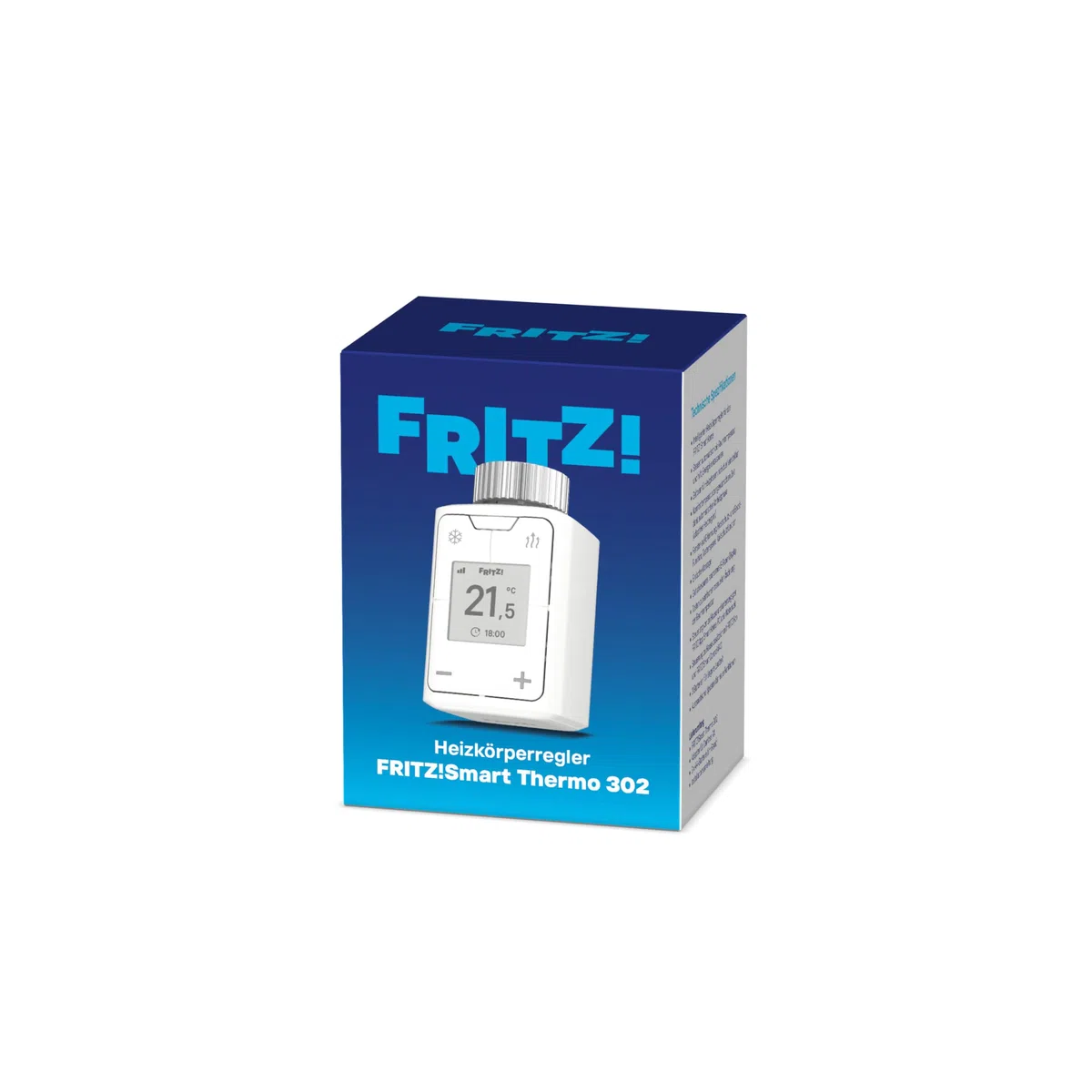 FRITZ!Smart Thermo 302 | intelligenter Heizkörperregler | effizientes Heizen & hoher Komfort | kompatibel mit gängigen Heizkörpern | komfortable Steuerung per App & Display | einfache Einrichtung