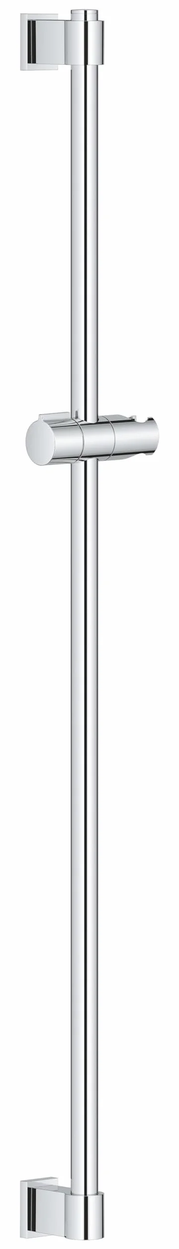 GROHE Vitalio, Duschstange 90cm ohne Bohren (oberes Befestigungselement verstellbar, mit Gleiter & Gelenkstück, zum Kleben oder Bohren, inkl. Schrauben & Dübel, ohne Kleber), chrom, 26961001