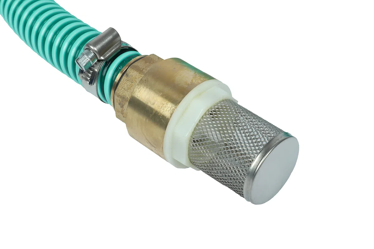 Wacredo Premium Saugschlauchgarnitur 1" (25mm) Saugschlauch grün, Pumpenschlauch Stabil Flexibel PVC Ansauggarnitur Sauggarnitur Fußventil Messing Rückschlagventil (10)