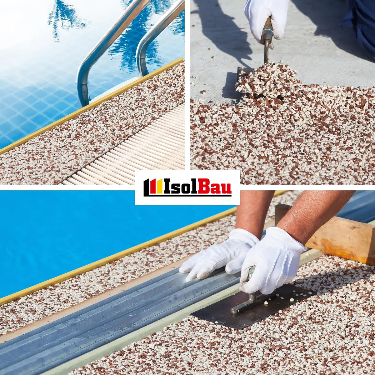 Isolbau - 1 K PU-Bindemittel für Steinteppich - 0,75 kg - Transparent - Hervorragende Haftung & Elastizität - Gebrauchsfertig - für Innen- und Außenbereich - Treppen, Balkonen, Garten, Wegen