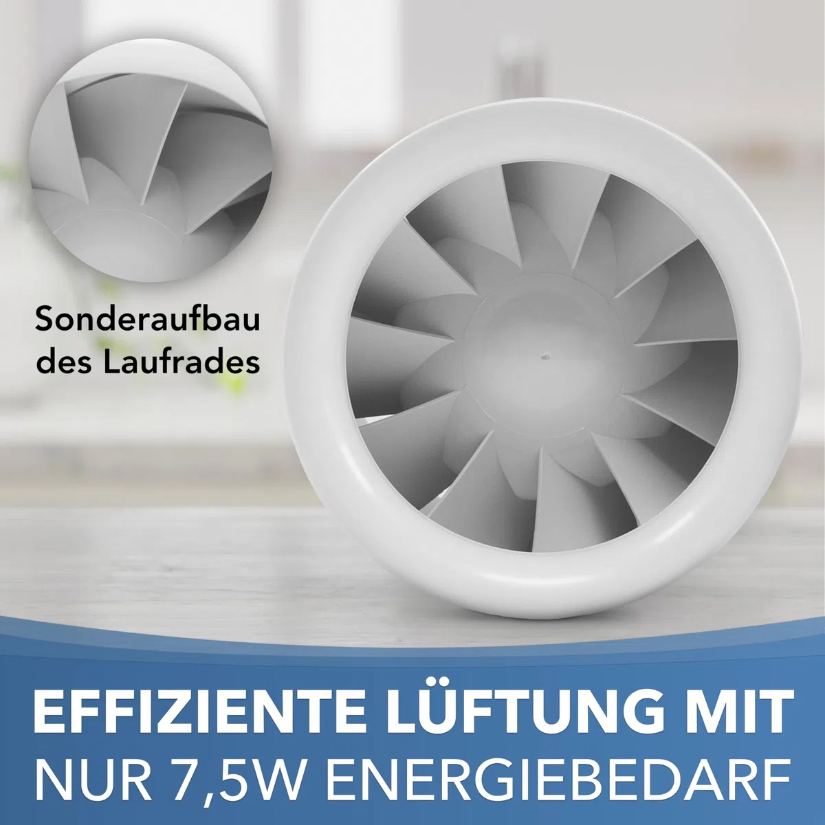 Albatros Rohrventilator 100mm Silencio Tubo - Extra Leise und Leistungsstark - Innovativer Rohr-Lüfter für Bäder, Küchen und Wohnräume - Schafft ein angenehmes Wohlfühlklima