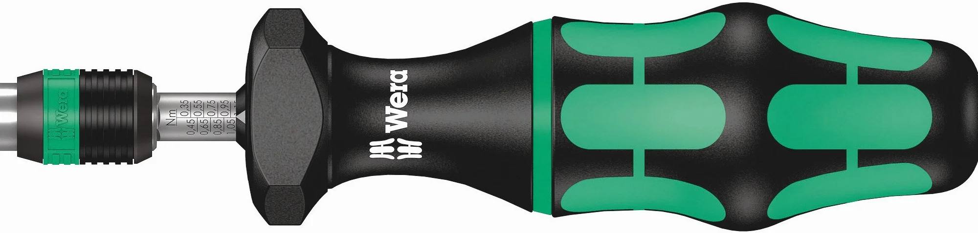 Wera 7441 einstellbarer Drehmomentschraubendreher mit Rapidaptor Schnellwechselfutter, 1/4 Zoll, 1,2-3,0 Nm, Kunststoff