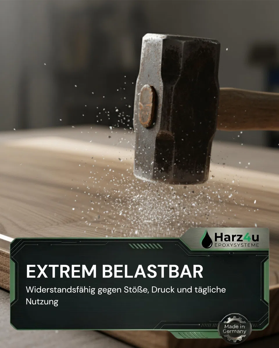 Fair MP-Chem Epoxidharz Set - 3kg Set – Transparentes Resin Gießharz mit Härter – Epoxy Resin für Holz, Kunstharz Gießen & Bastelprojekte