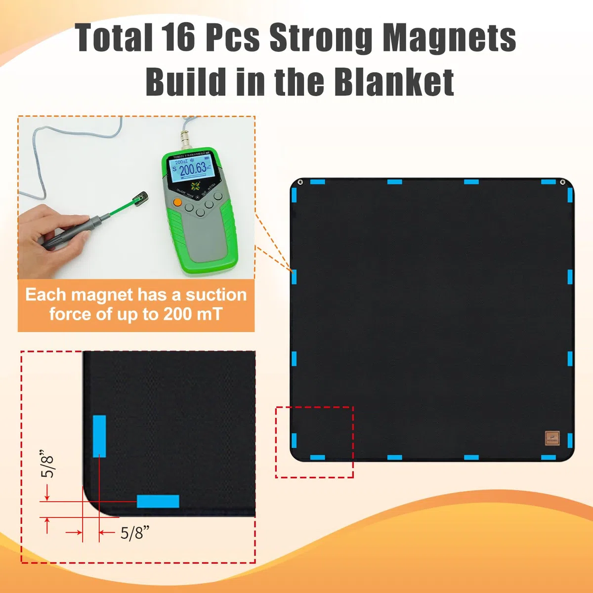Magnetische Kaminabdeckung, feuerfester Kaminzugblocker, Kamindecke gegen Wärmeverlust, Kamin-Kaltluftblocker, Schwarz (92 cm B x 92 cm H)