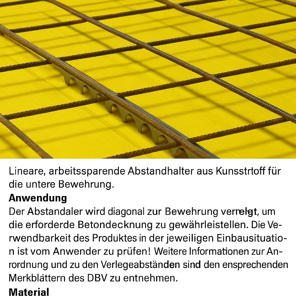 Drunterleisten Abstandleiste Bewehrungsabstandhalter 30mm 100lfm