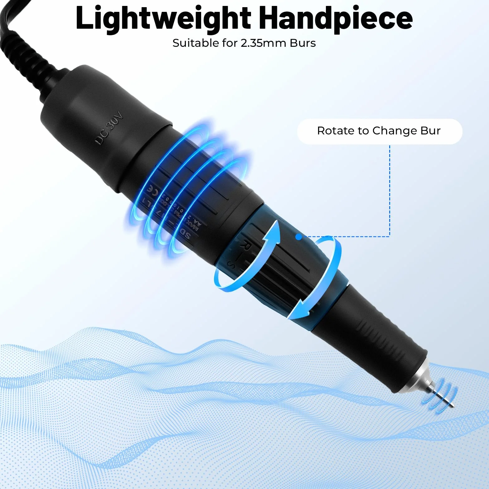 Labor Mikromotor, Dental Marathon Mikro-motor Micromotor mit Handstück und Winkelstück, 0-35000 U/min Dental Polierer Fußpedal, Polierer Labor Handstück, für Juwelier, Modellbau